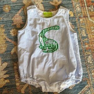 Baby blue bubble with dinosaur motif